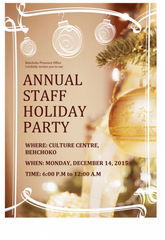 Annual Staff Holiday Party - Behchoko | Tlicho