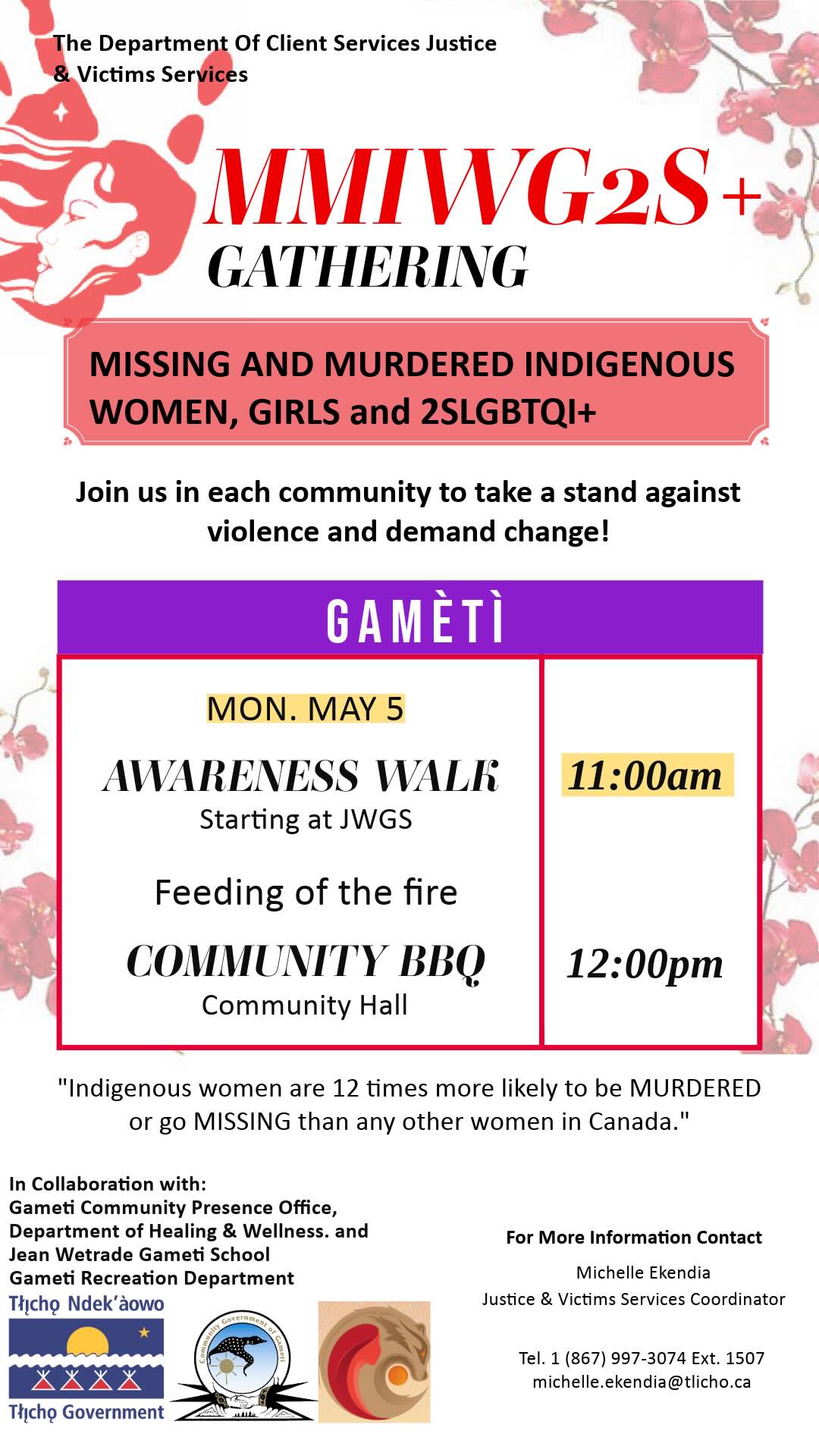 MMIWG2S+ GATHERING (MAY 5) - GAMÈTÌ