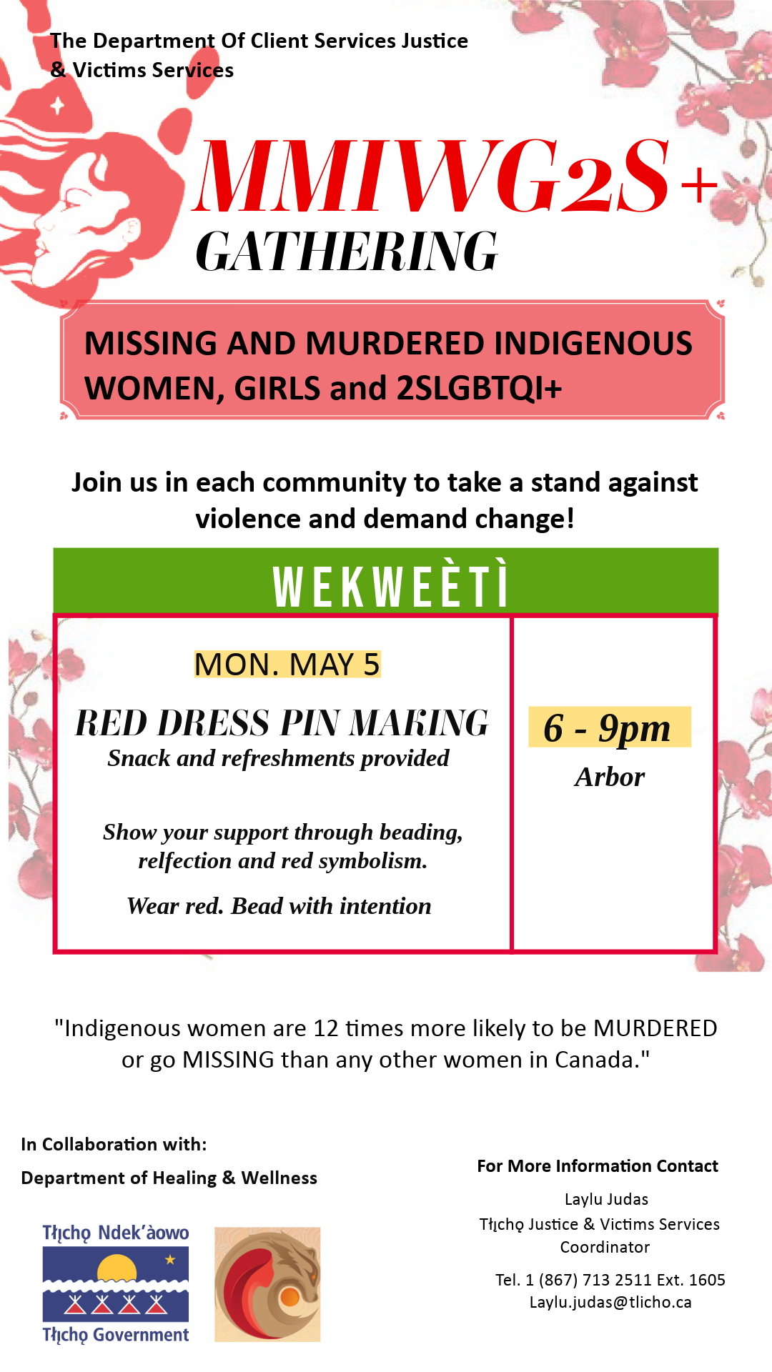MMIWG2S+ GATHERING (MAY 5) - WEKWEÈTÌ