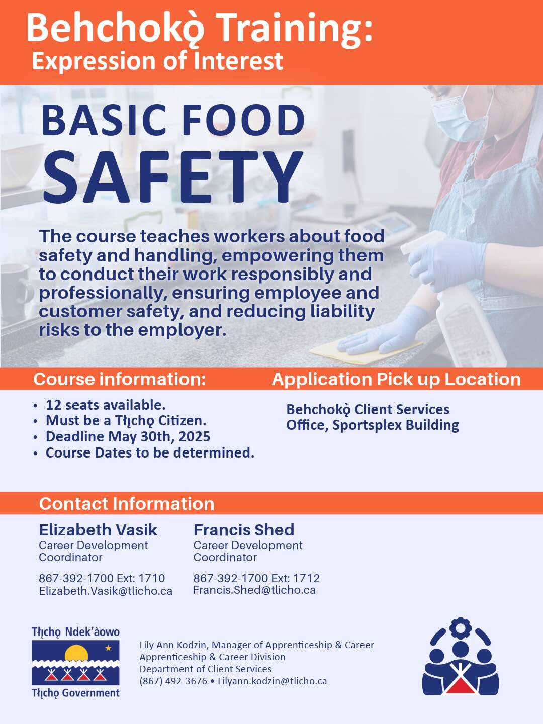 Expression Of Interest: Basic Food Safety