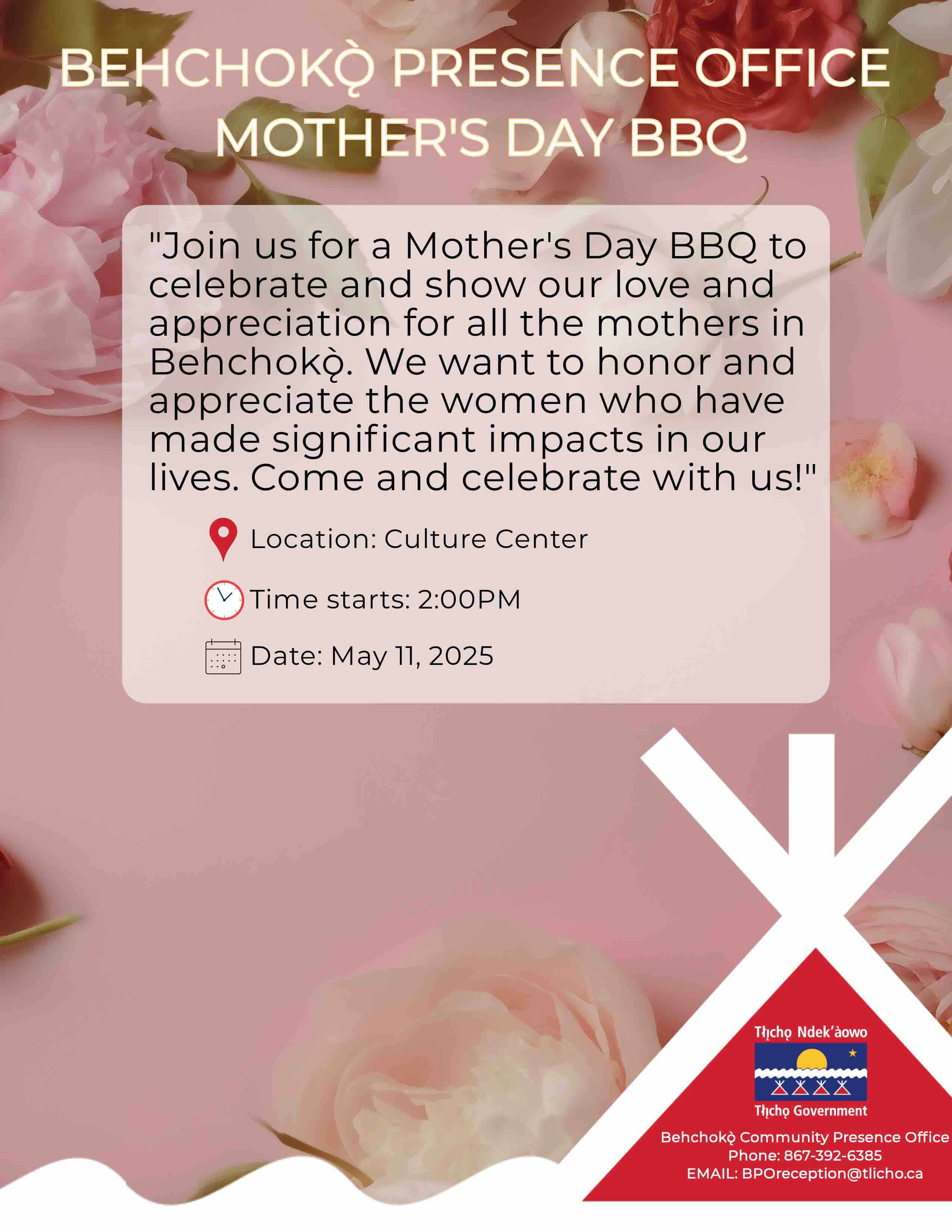 BEHCHOKO PRESENCE OFFICE MOTHER'S DAY BBQ