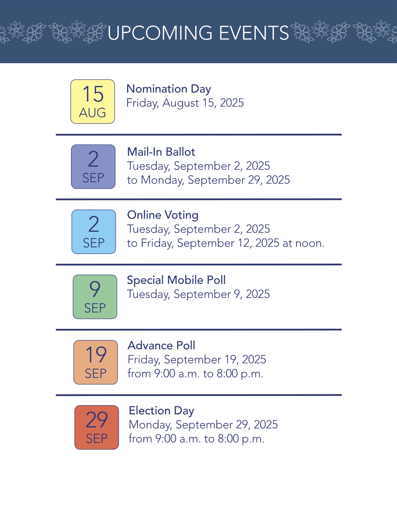 2025 Grand Chief Nomination Dates