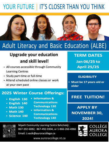 Adult Literacy and Basic Education (ALBE) - Tlicho 