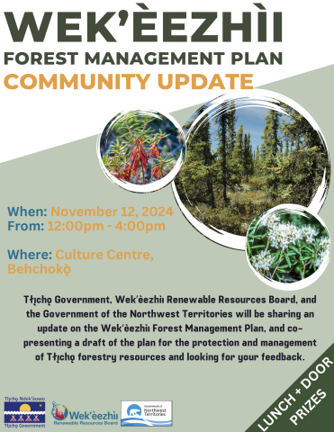 WEK'ÈEZHÌI FOREST MANAGEMENT PLAN COMMUNITY UPDATE - BEHCHOKǪ̀