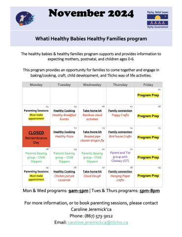 Whati Healthy Babies Healthy Families program