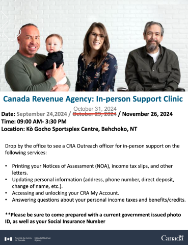 Canada Revenue Agency: In-person Support Clinic