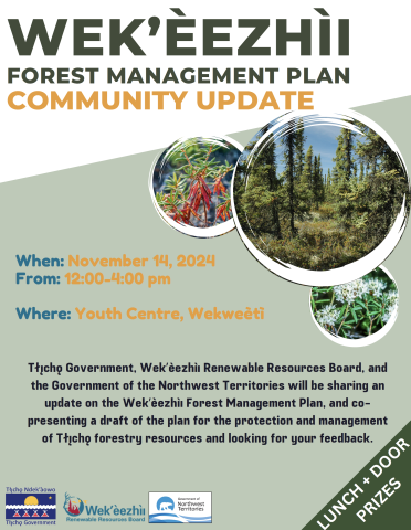 WEK'ÈEZHÌI FOREST MANAGEMENT PLAN COMMUNITY UPDATE - WEKWEÈTÌ