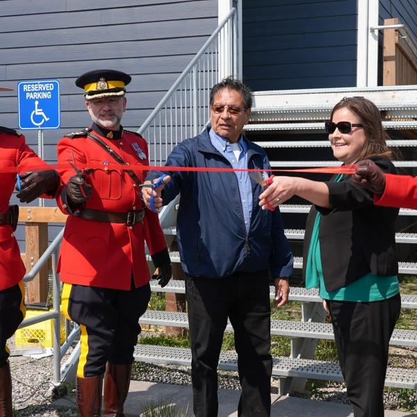 RCMP ceremonial ribbon cutting in Whatı̀  