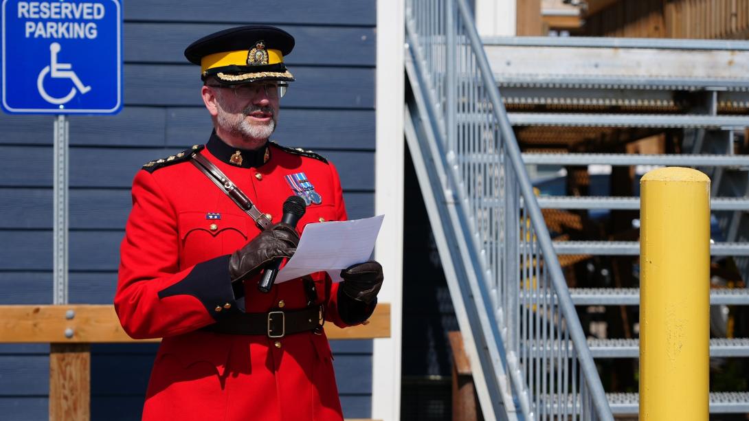RCMP Officer giving opening speech