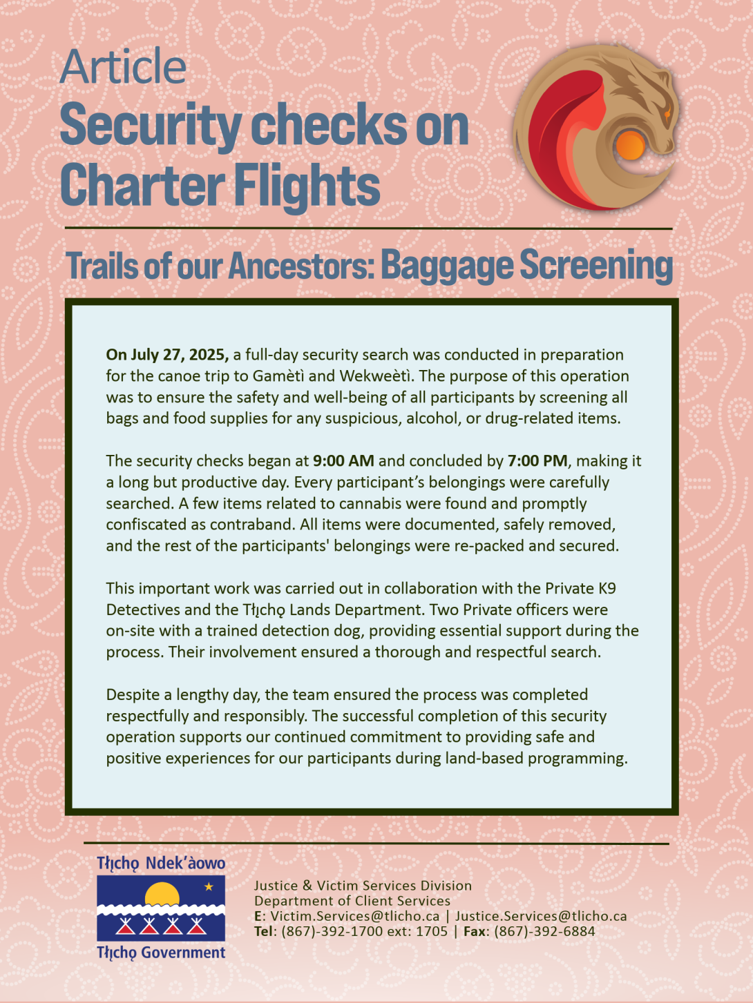 Security Checks on Charter Flights